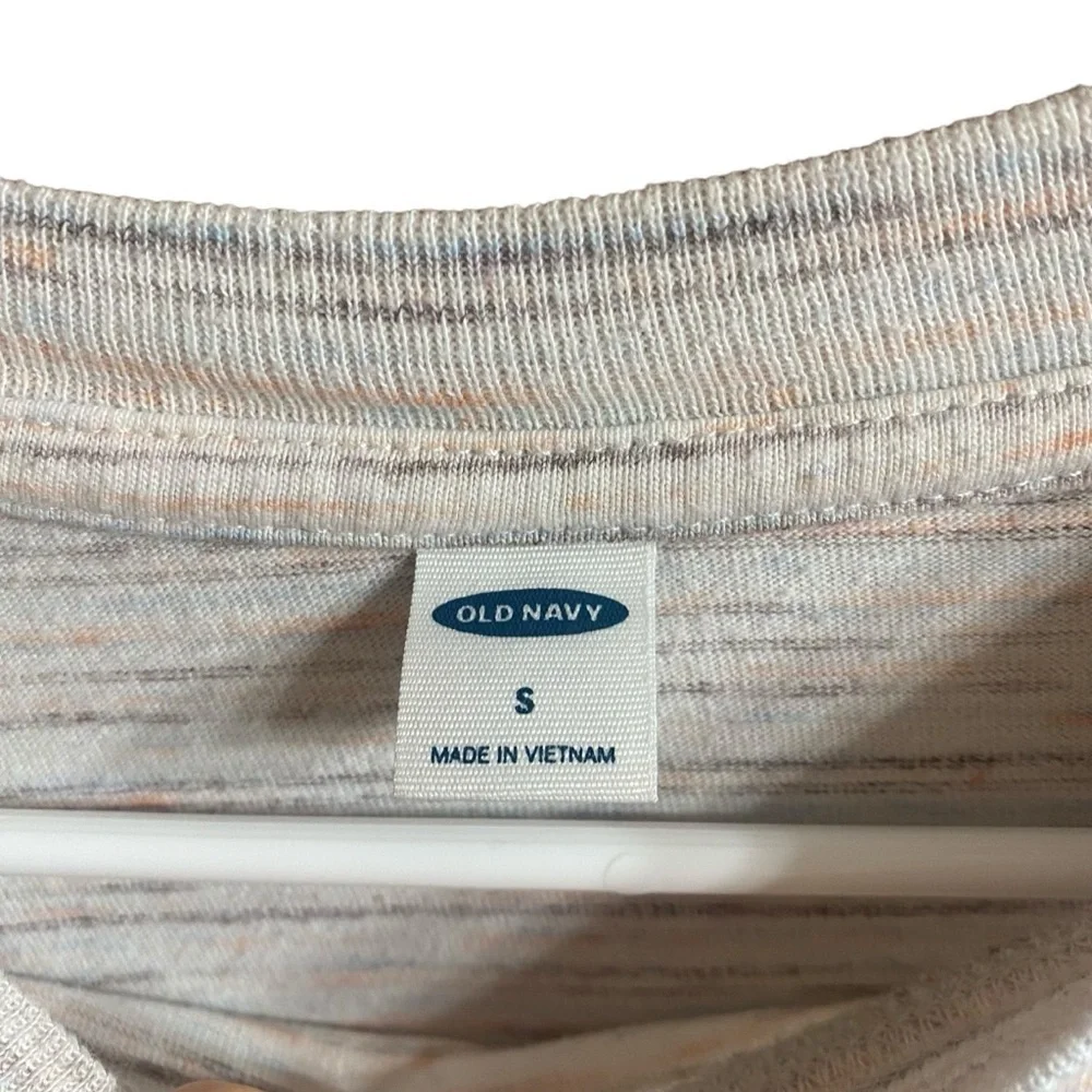 Old Navy Easy Vintage Warm Space Dye Crewneck Short Sleeve Tee Size Small